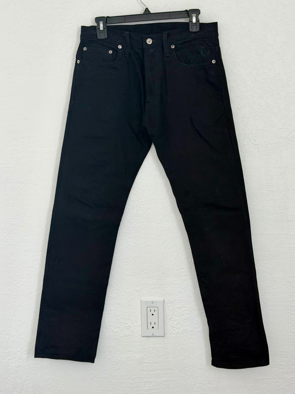 3sixteen Men's Slim Black Jeans - Minimal Back Pocket Design